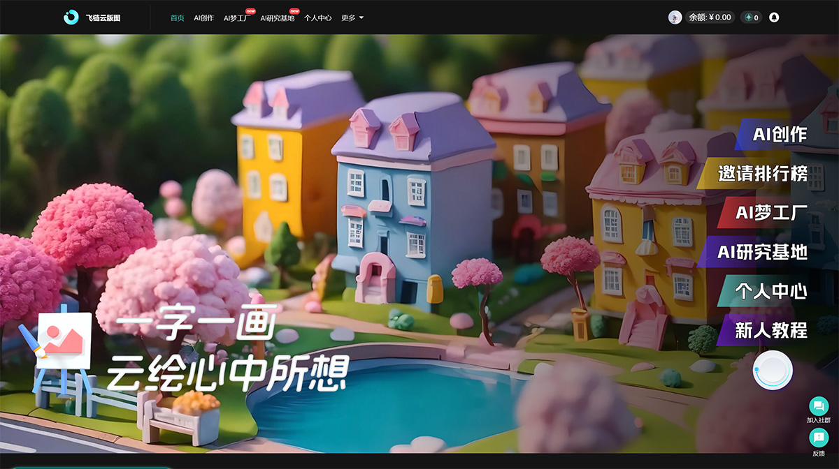 飞链云版图-AI绘画(图1) 飞链云版图
