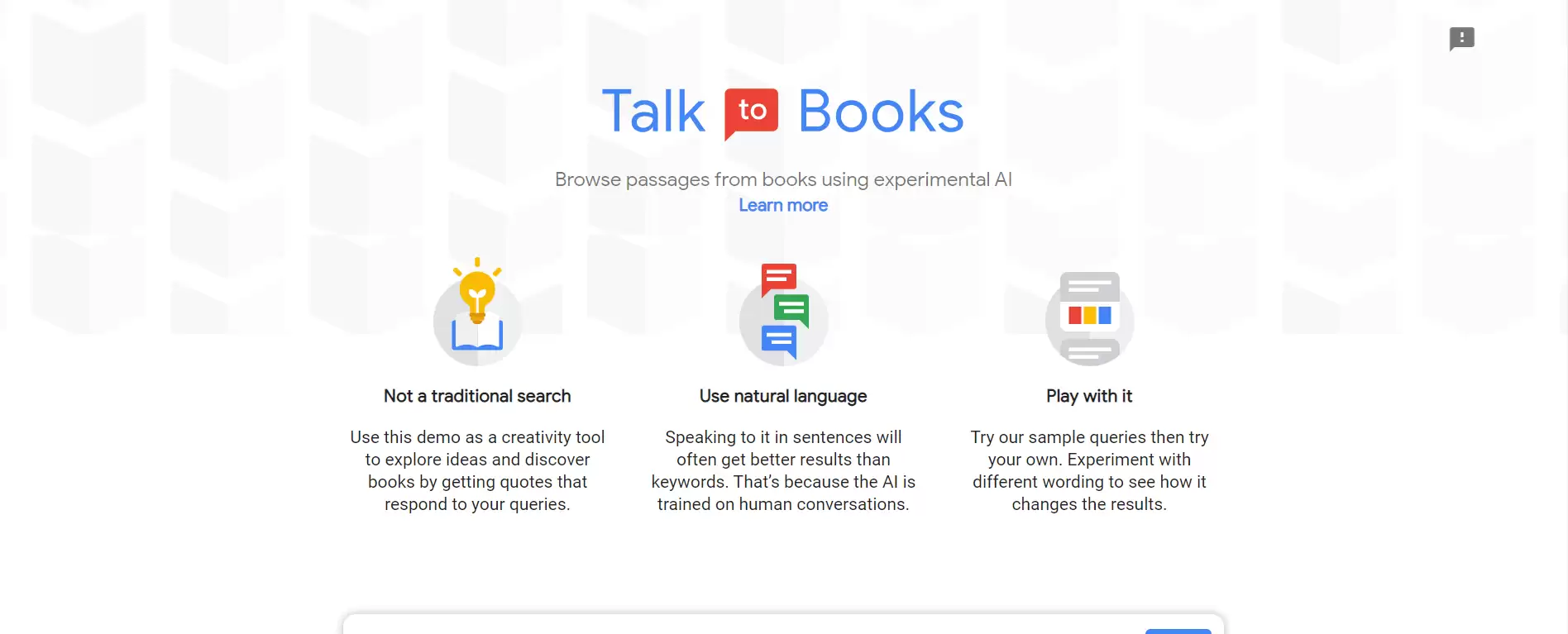 Talk To Books(图1) TalkToBooks