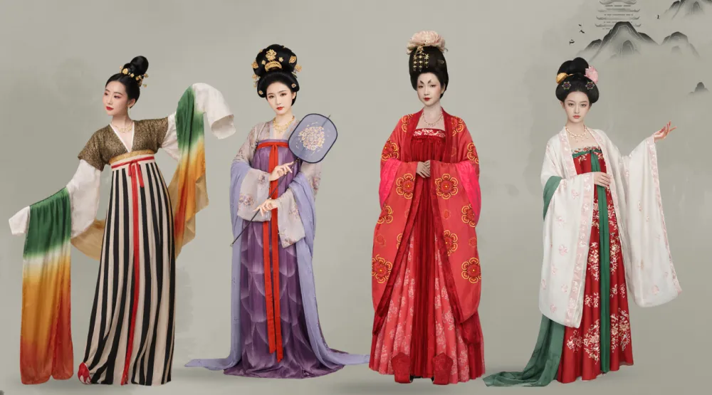 神力霓裳唐仕女妆造图 神力霓裳