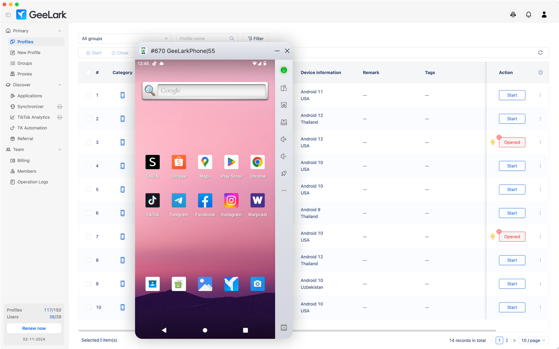 GeeLark主要功能和特点: GeeLark
