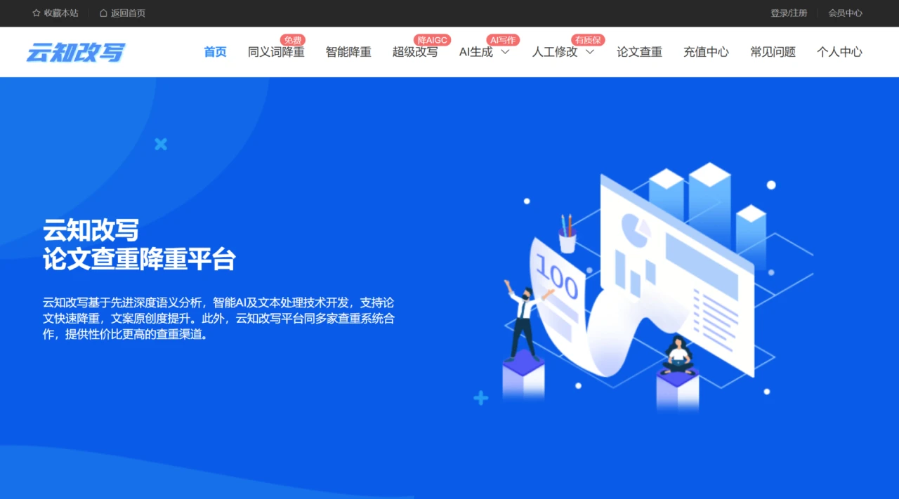 云知改写:一个专业的论文查重降重、改写工具 云知改写
