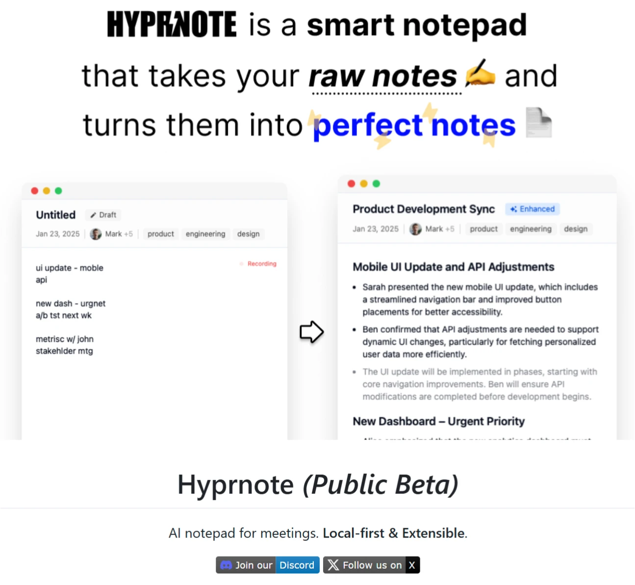 Hyprnote：一个开源的会议笔记AI工具 .webp