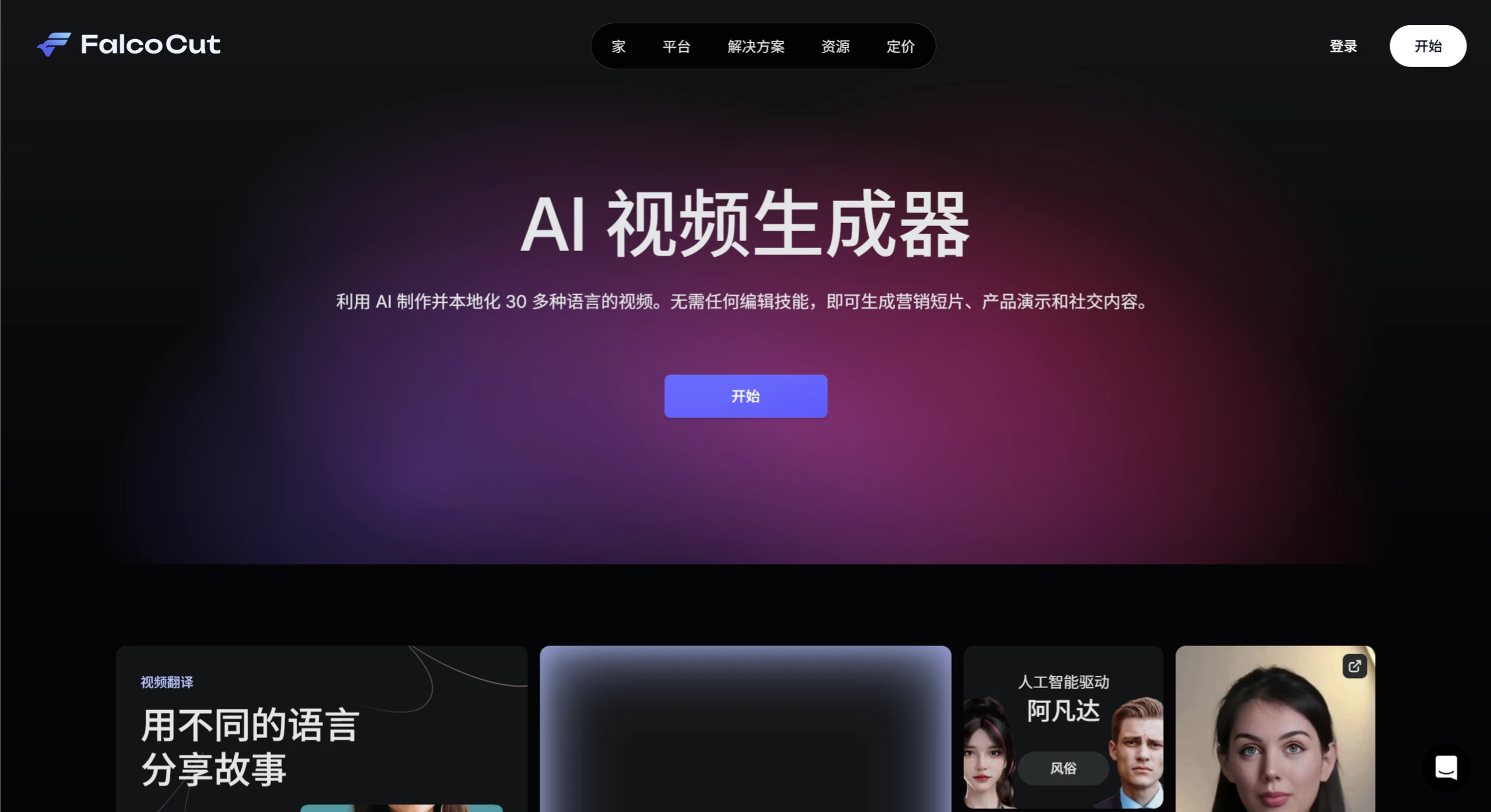 FalcoCut:多语言本地化AI视频生成与编辑工具 FalcoCut