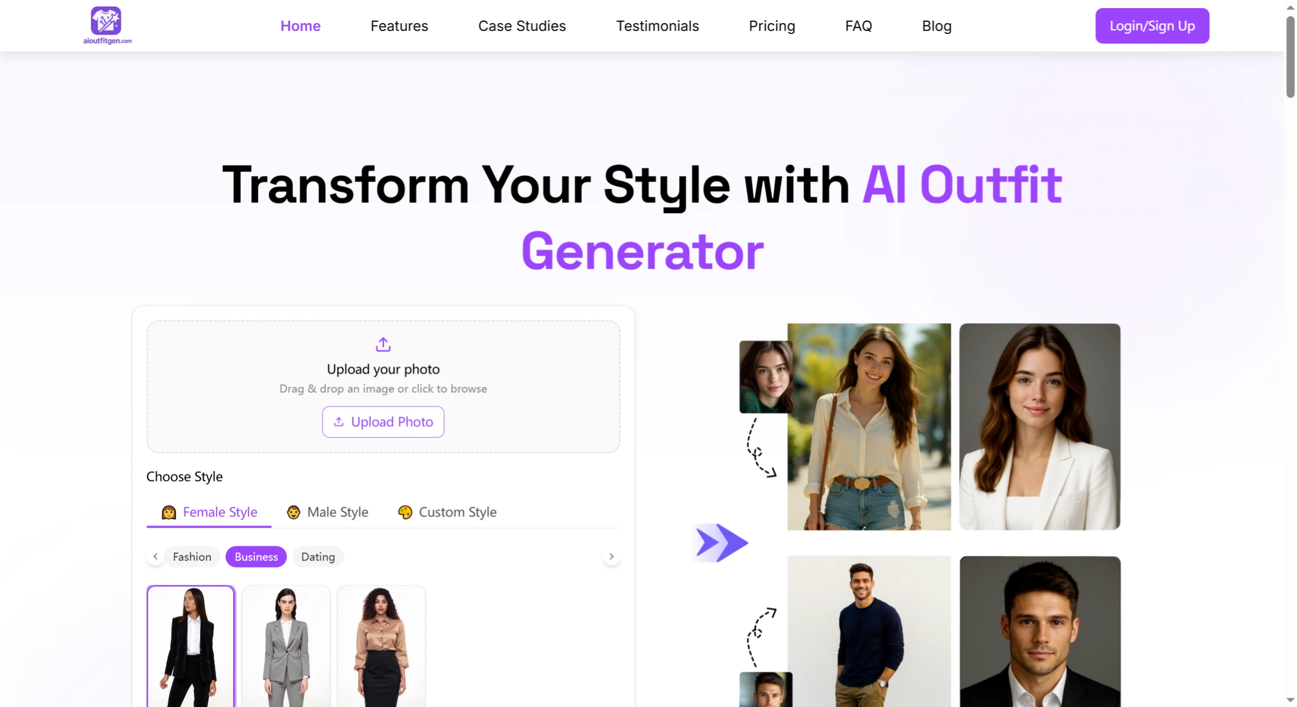 OutfitAI:一款基于AI的虚拟试穿服装生成器 OutfitAI