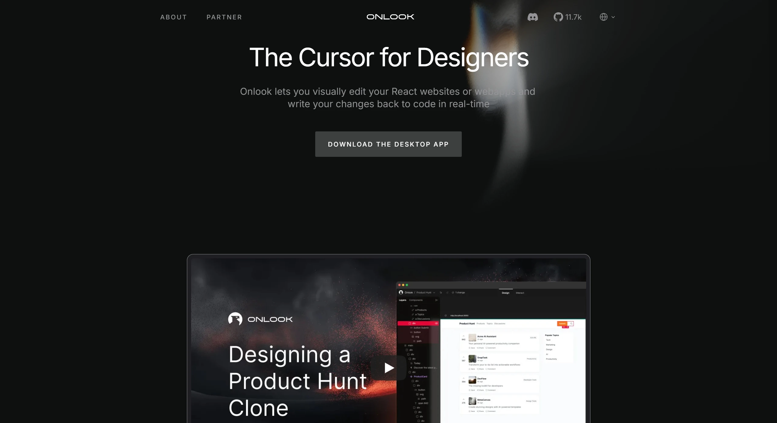 Onlook:一款设计师的Cursor,网站可视化编辑与代码实时同步的工具 Onlook