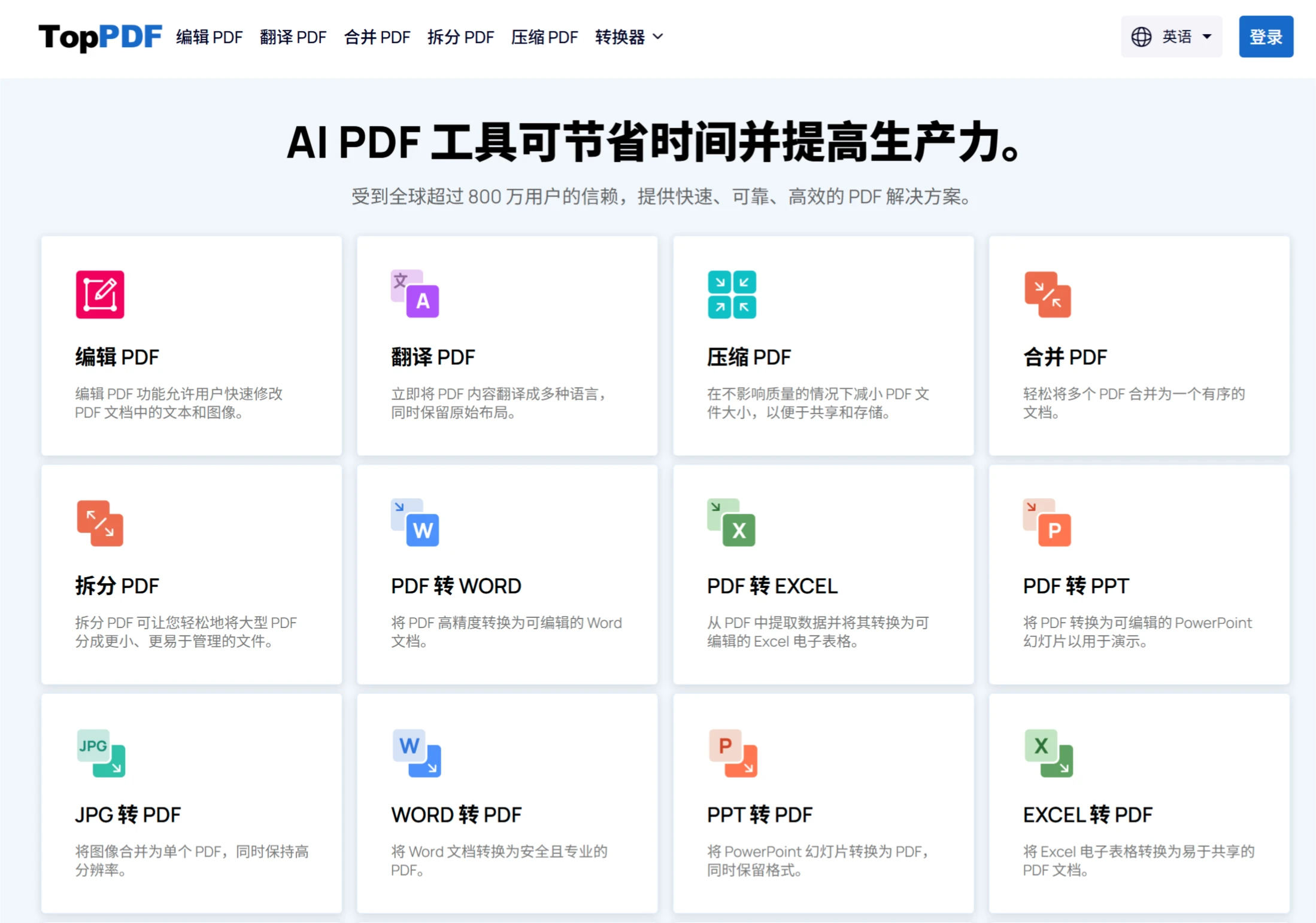 TopPDF:基于AI的PDF工具,便于编辑、翻译、压缩和转换PDF TopPDF
