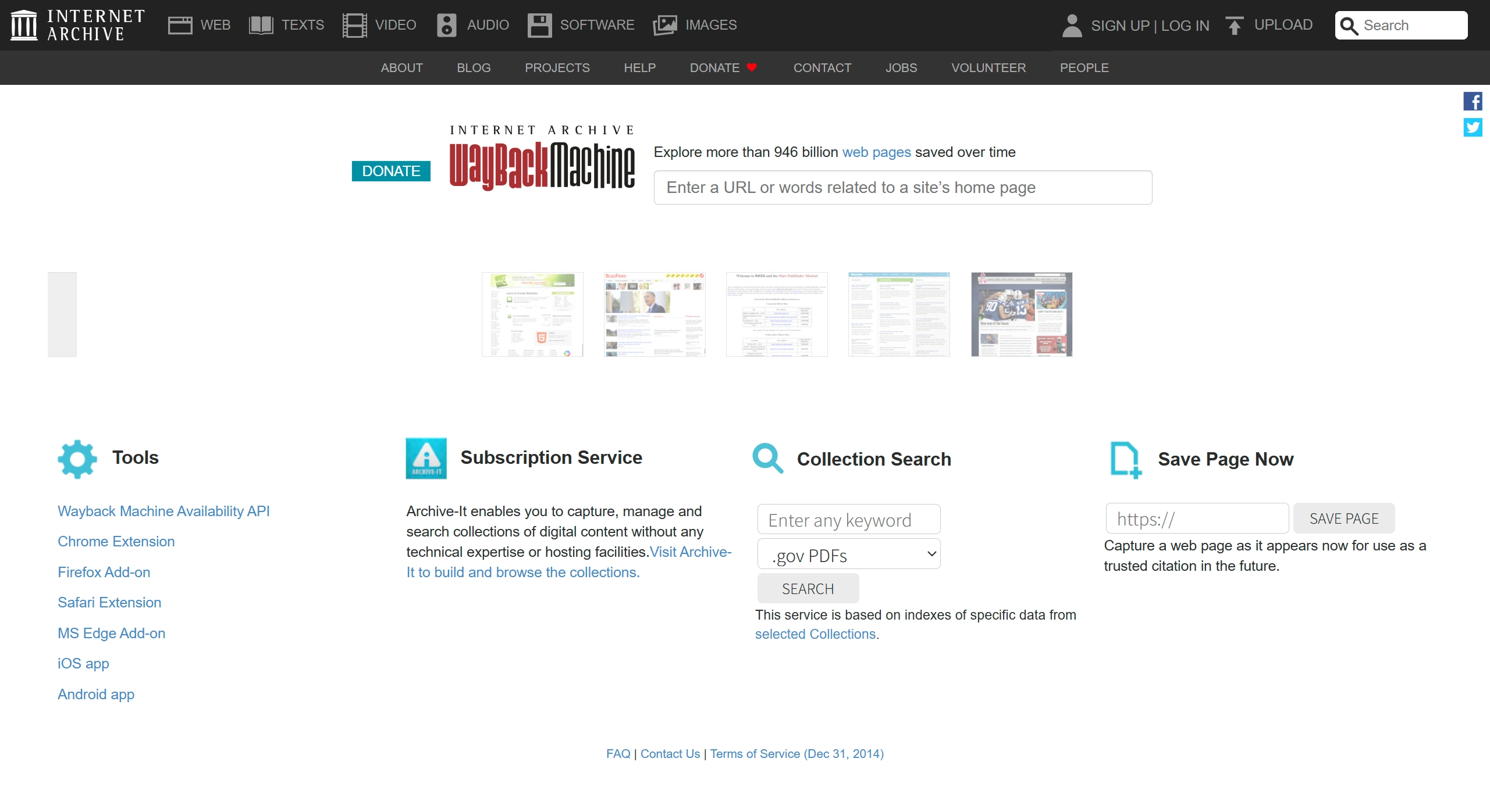 Wayback Machine：一个免费的网页历史存档和查询工具