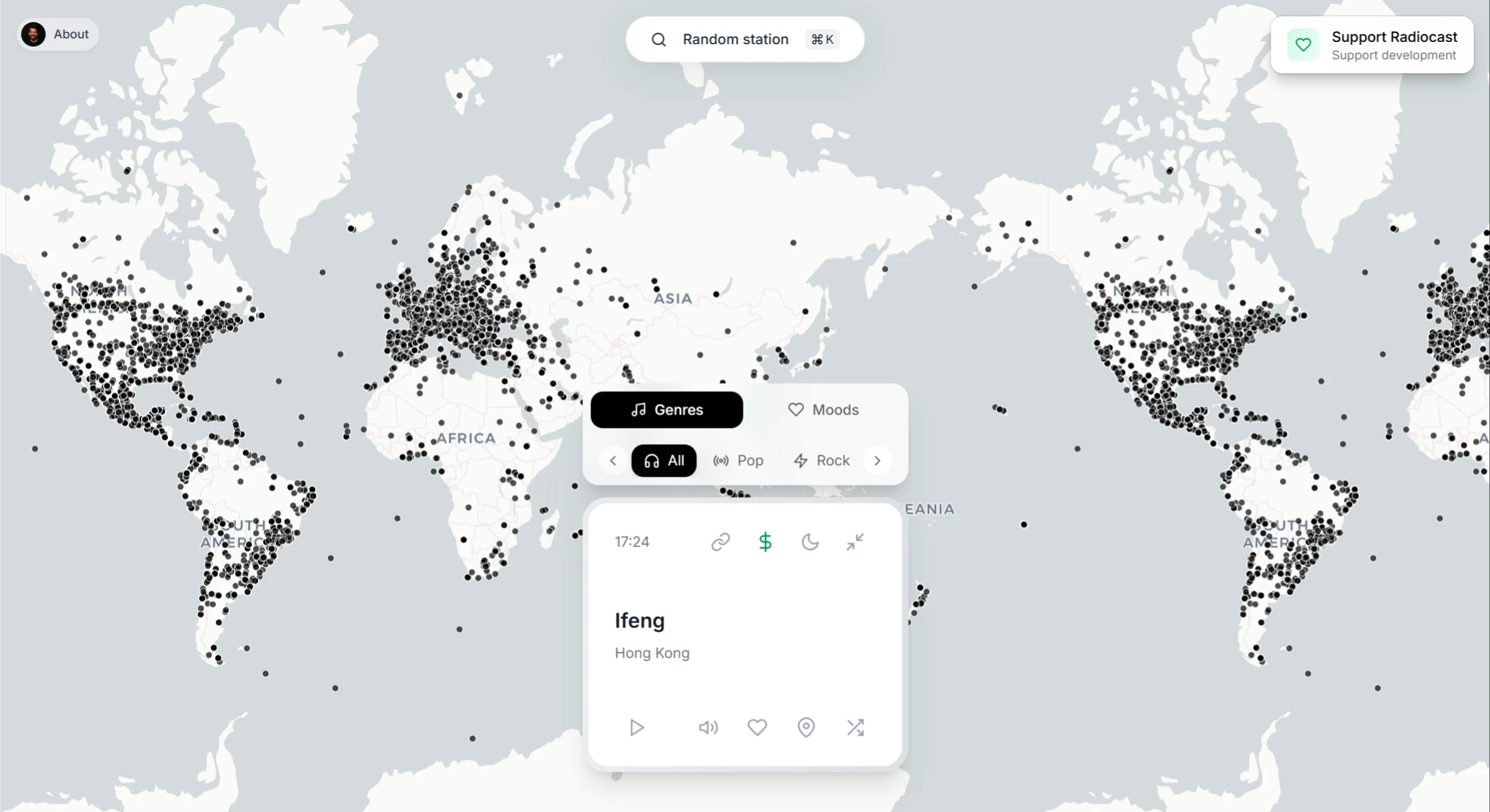 Radiocast:一个能听到全球广播的在线平台 Radiocast