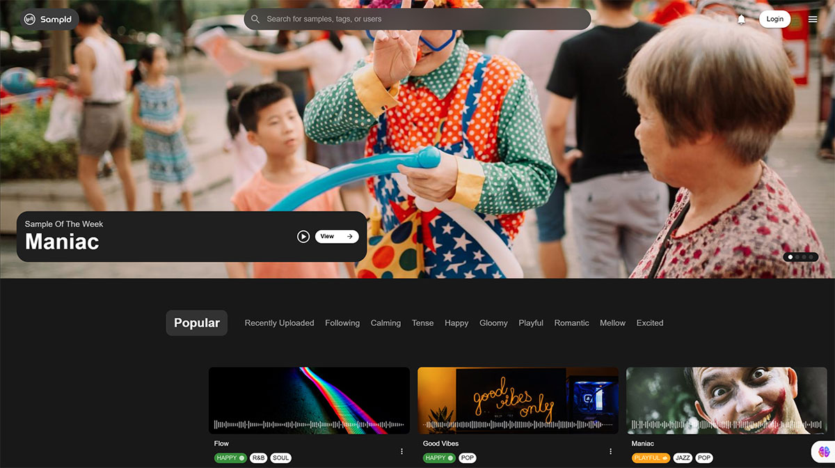 Sampld 免费可商用音乐素材网站(图1) Sampld